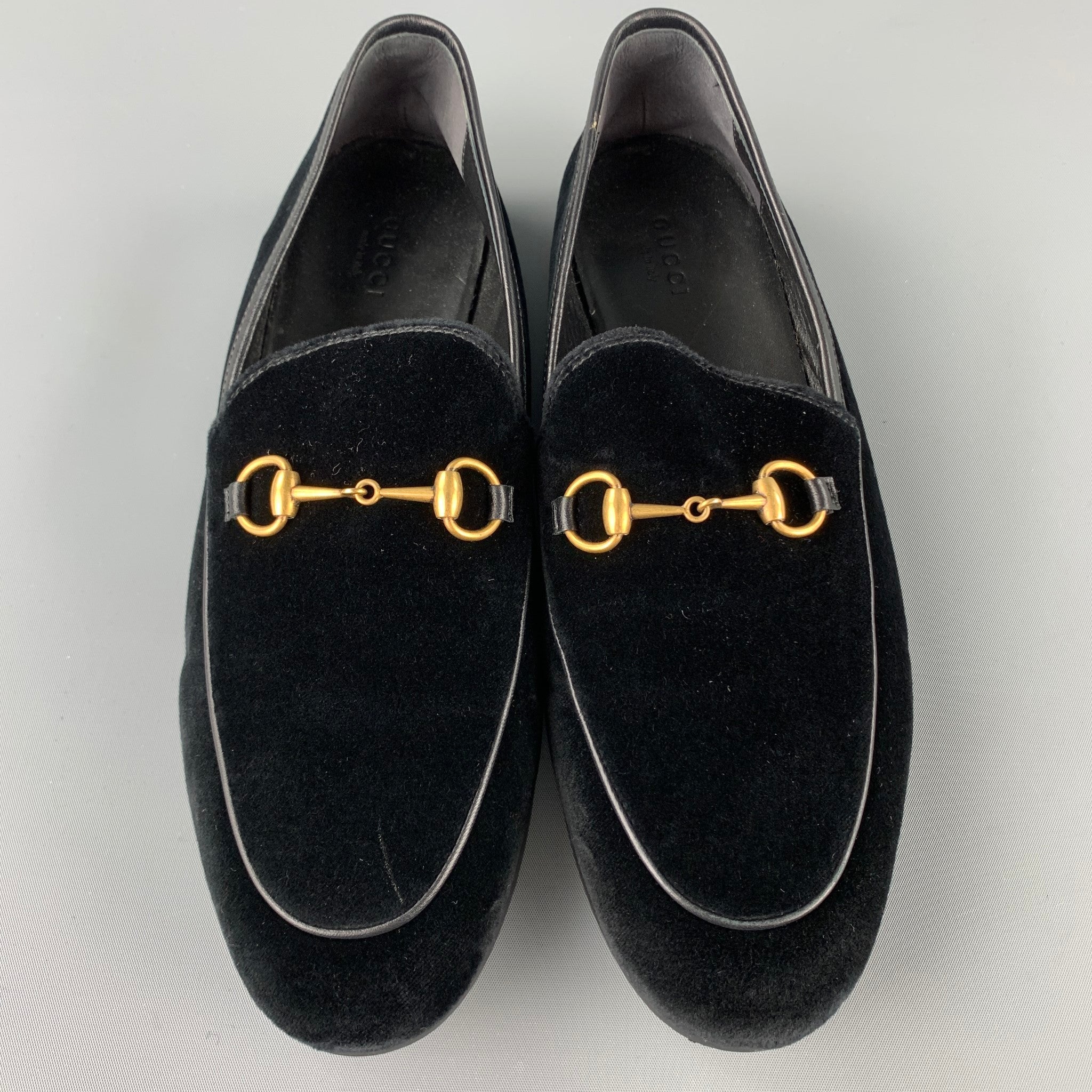 Gucci velvet horsebit loafer hot sale