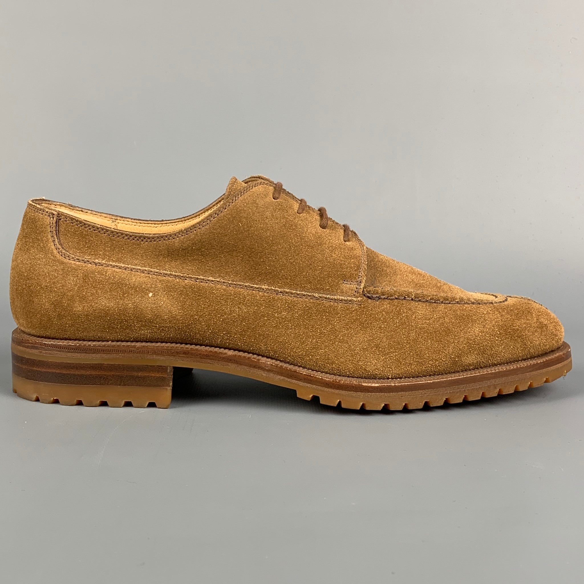 GRAVATI for ARTHUR BEREN Size 8 Tan Textured Leather Lace Up Shoes