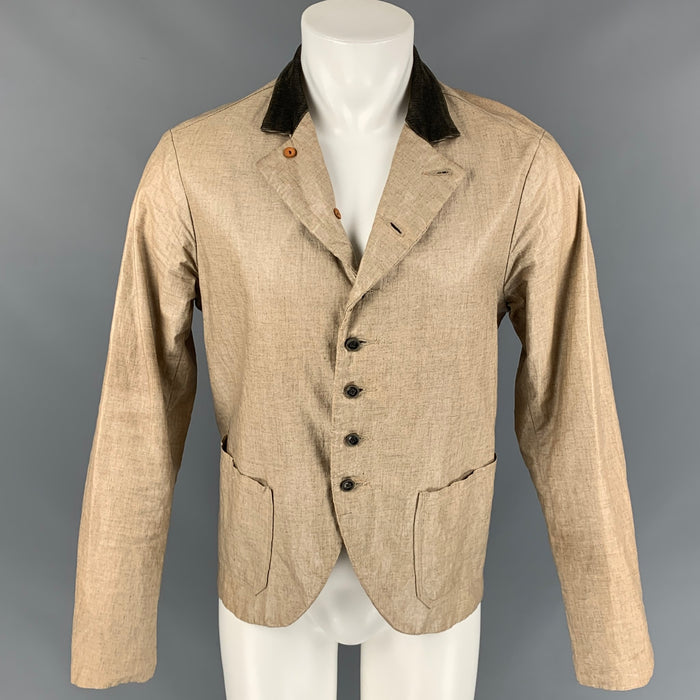 KAPITAL Size L Beige Coated Canvas Coat
