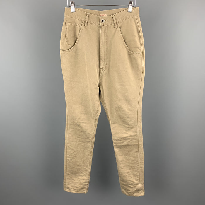 KAPITAL Size 30 x 30 Tan Cotton Back Belt Casual Pants