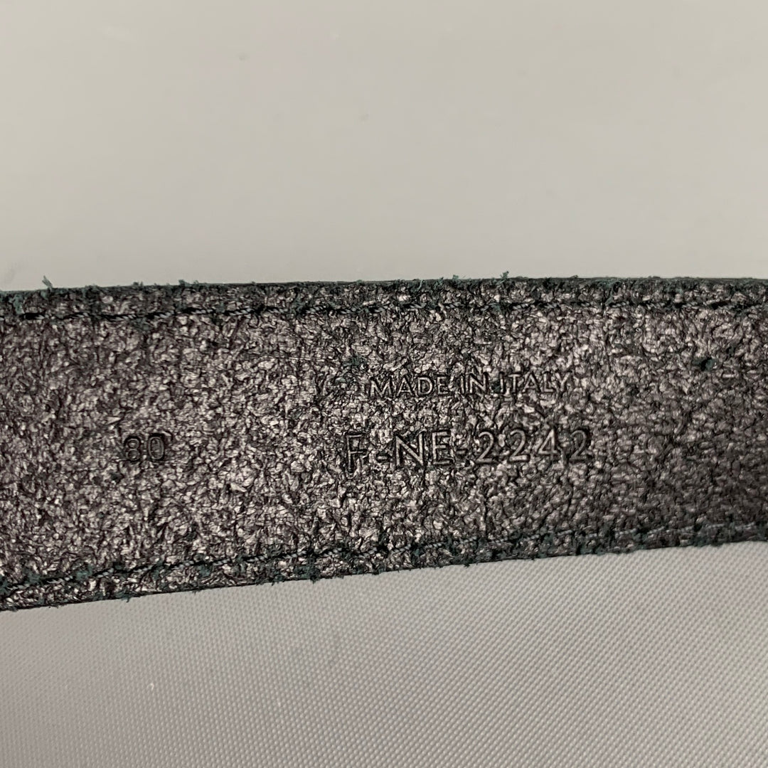 CELINE Waist Size 31 Black Leather Small Western Belt