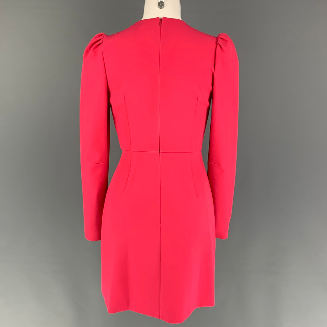 RED VALENTINO Size 2 Coral Polyester Long Sleeve Dress