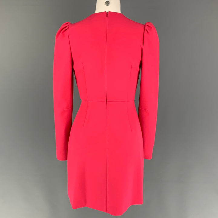 RED VALENTINO Size 2 Coral Polyester Long Sleeve Dress