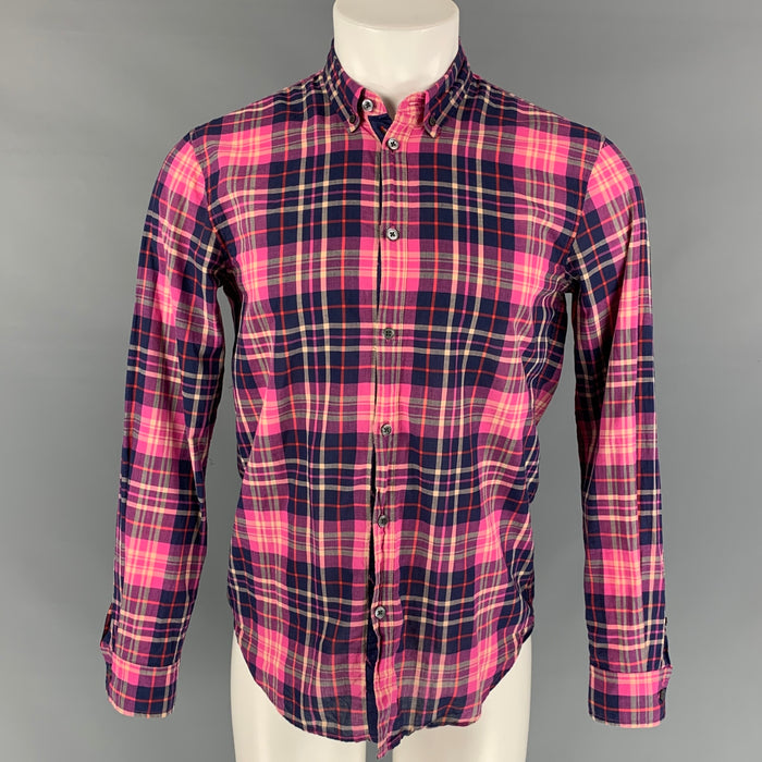 MARC by MARC JACOBS Size XS Pink Plaid Cotton Button Down Classic Fit Long Sleeve Shirt