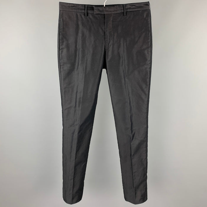 PRADA Size 32 Navy Cotton Zip Fly Dress Pants