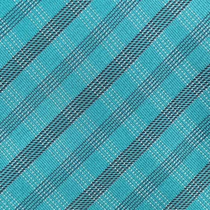 ARMANI COLLEZIONI Aqua Blue Plaid Silk Tie