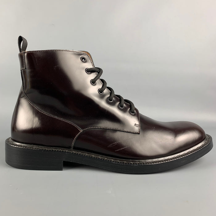 MARC JACOBS Talla 12 Botines con cordones de cuero marrón