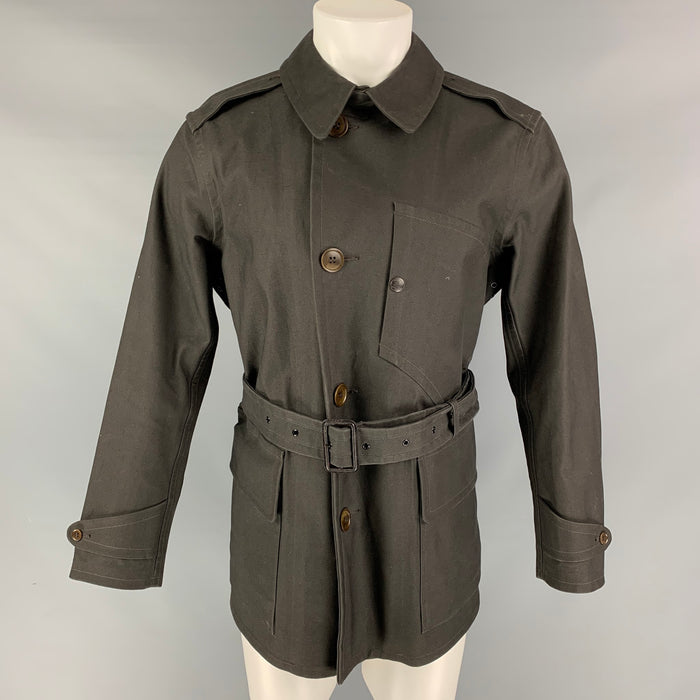 RRL by RALPH LAUREN Size M Olive Cotton Belted Coat