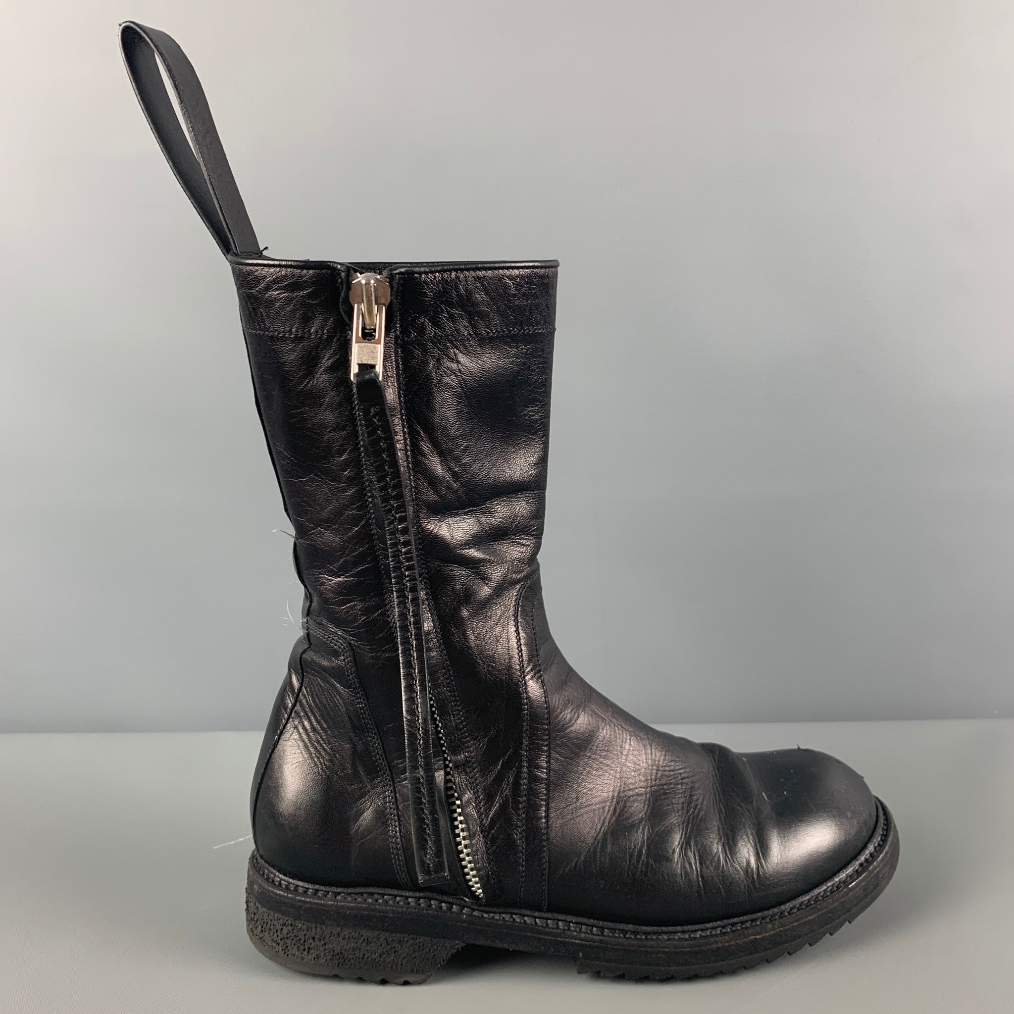 靴 real leather side zip boots 6