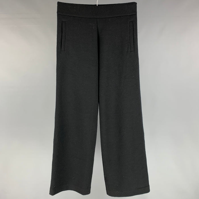 THE ROW Size XS Black Cashmere Wide Leg Cablante Sweatpants
