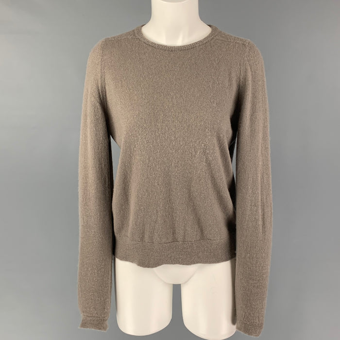 RICK OWENS Size S Taupe Cashmere Long Sleeve Pullover