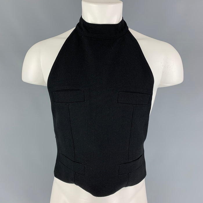Vintage JEAN PAUL GAULTIER Size 38 Black Open back Vest