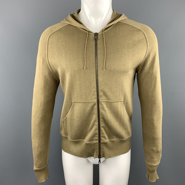 JIL SANDER Size 36 Tan Cotton / Cashmere Zip Up Jacket