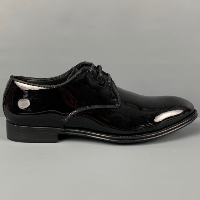 DOLCE & GABBANA Talla 8.5 Zapatos con cordones de cuero negro