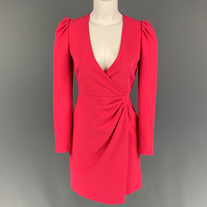 RED VALENTINO Size 2 Coral Polyester Long Sleeve Dress