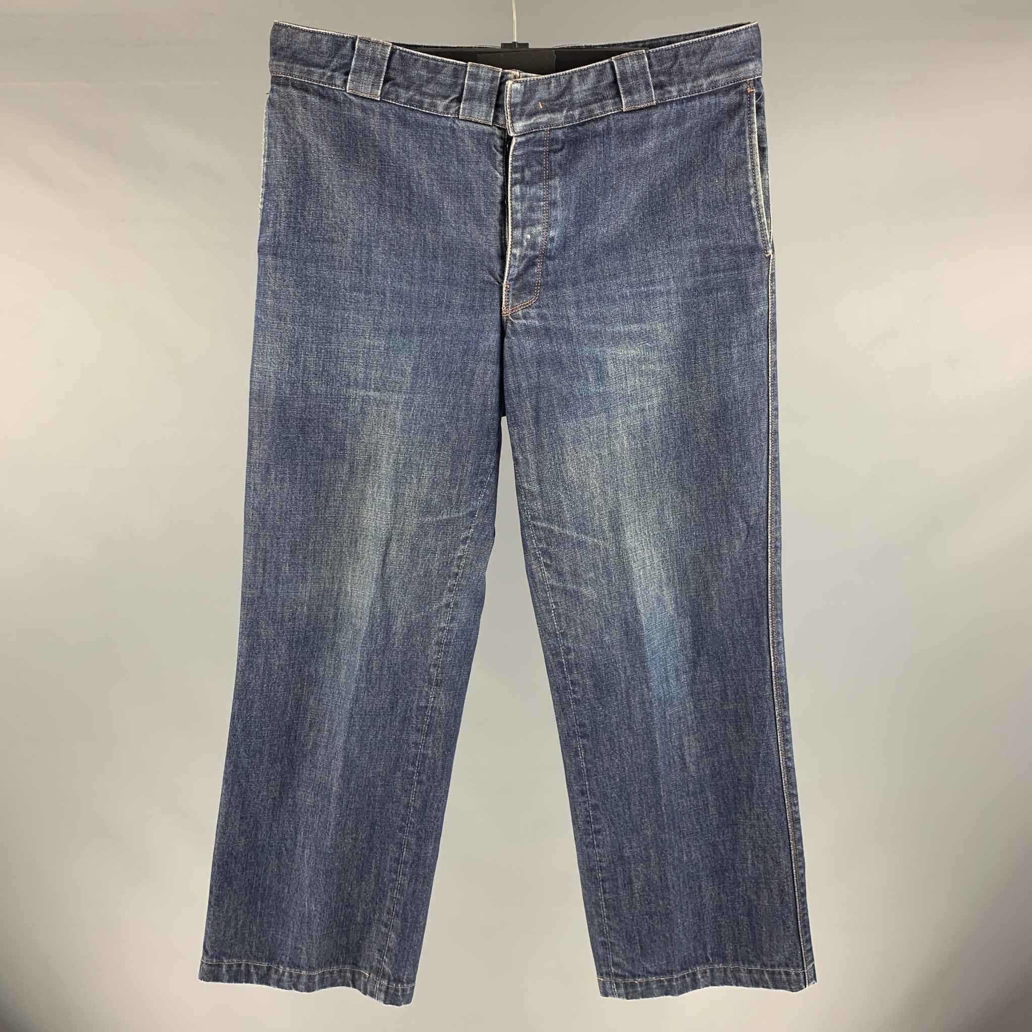 PRADA Size 36 Blue Denim Wide-Leg Jeans – Sui Generis Designer