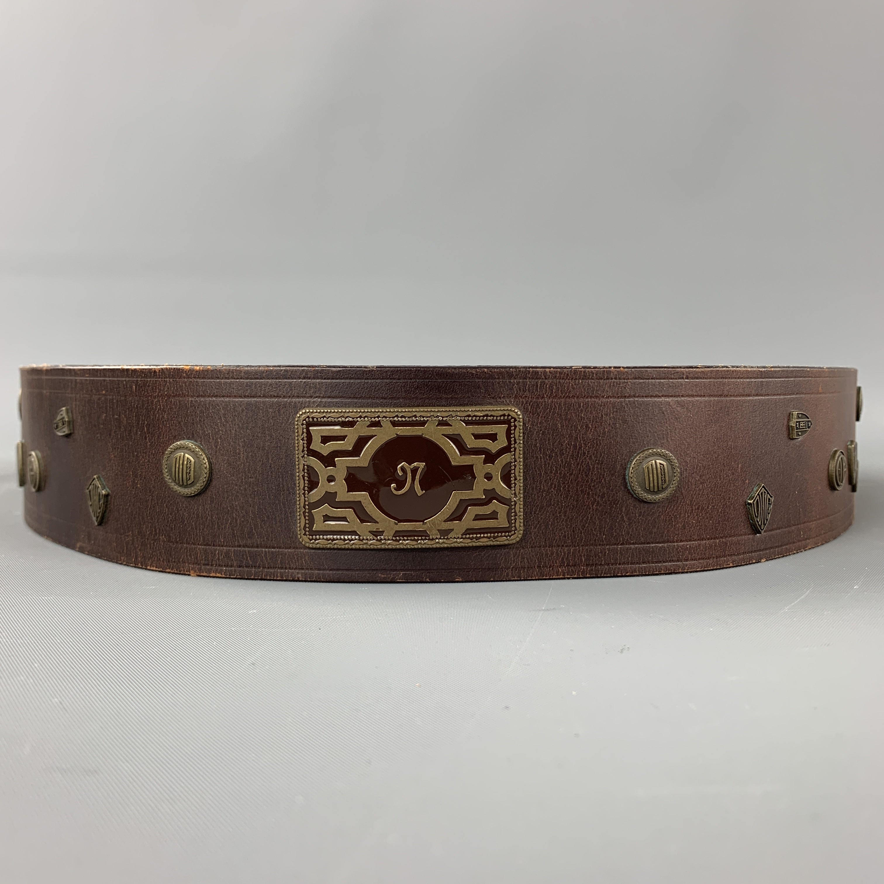 Vintage MATSUDA Monsieur Nicole Brown Leather Belt – Sui 