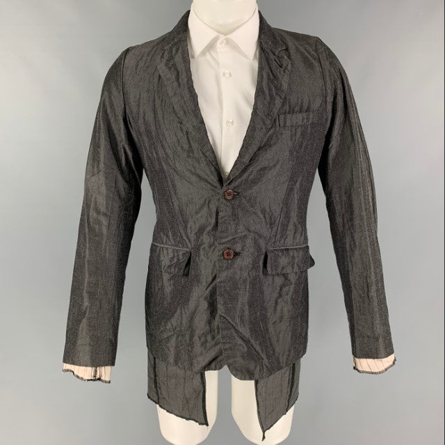 COMME des GARCONS Size M Grey Polyester Blend Layered Sport Coat