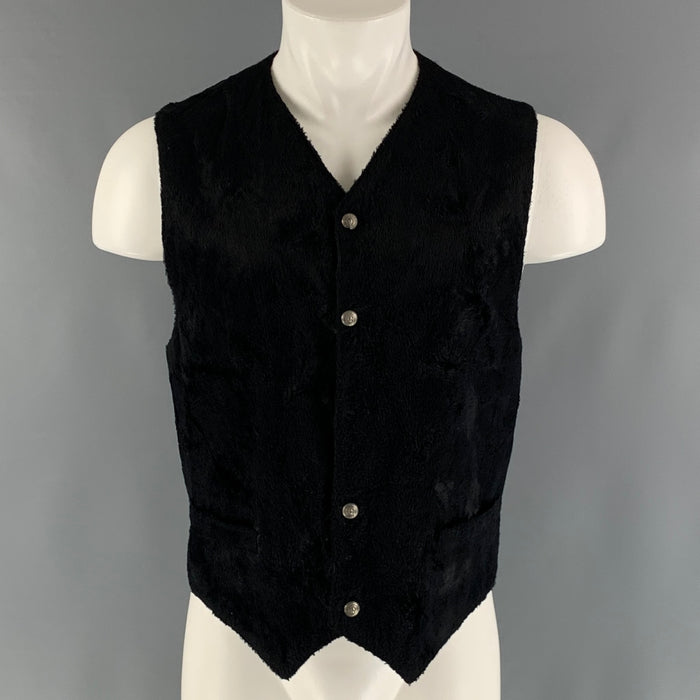VERSUS by GIANNI VERSACE Size 40 Black Cotton Viscose Vest