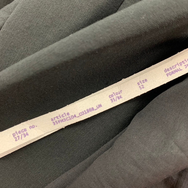 LABEL EN CONSTRUCTION Taille 42 Manteau de sport à simple boutonnage en coton noir