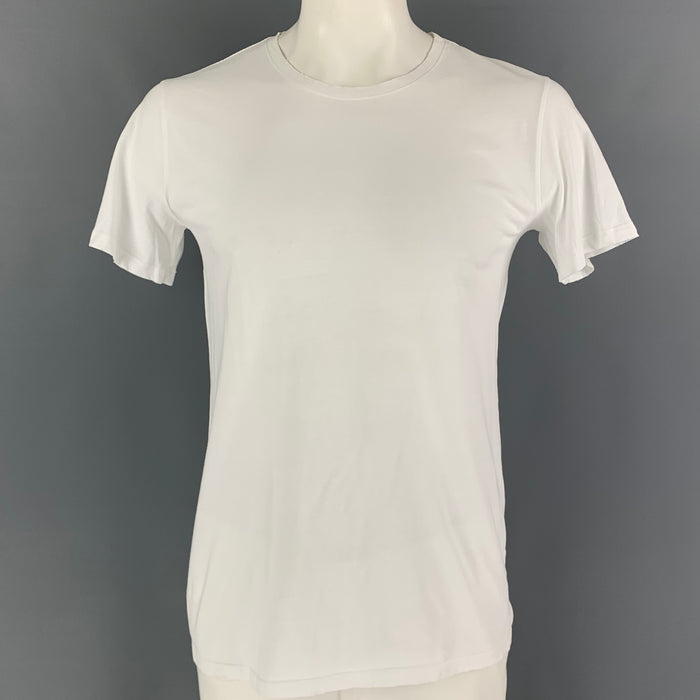 BALMAIN Size XL White Cotton T-shirt