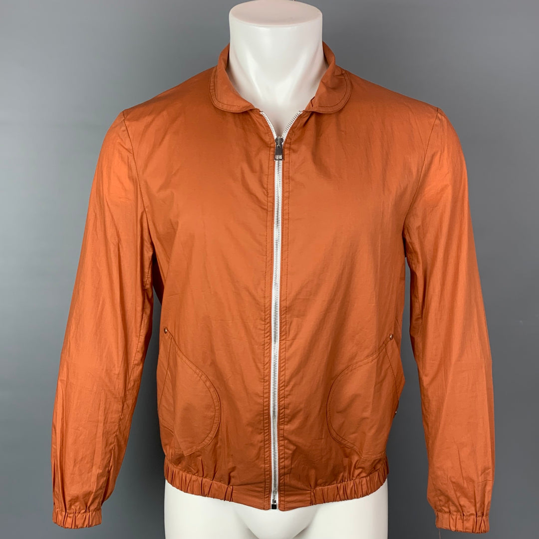 O'KEAN & Co Size 36 Rust Linen Zip Up Jacket