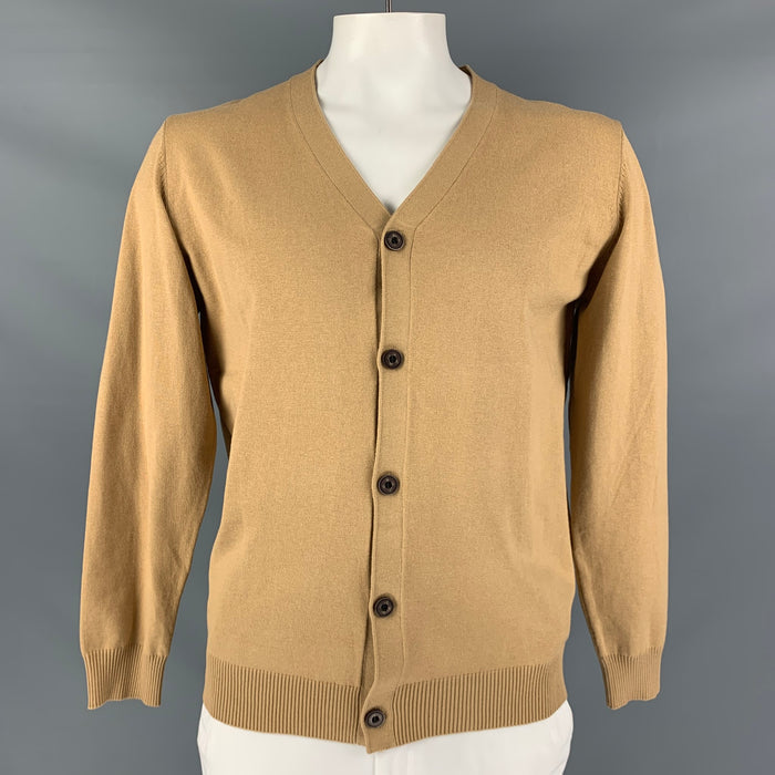 KITON Size L Beige Cashmere Silk V-Neck Cardigan