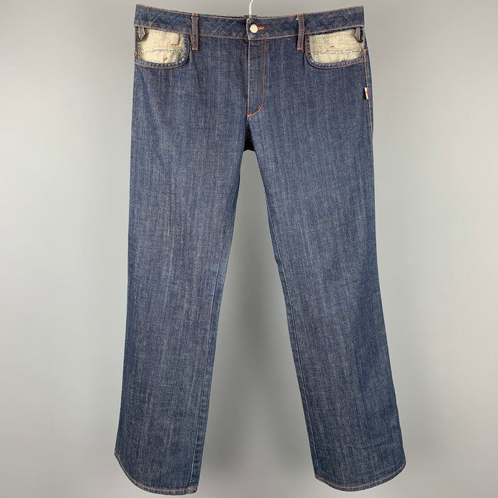 JPG GAULTIER JEANS Donna Size 34 Indigo Denim Pocket Cutout Jeans