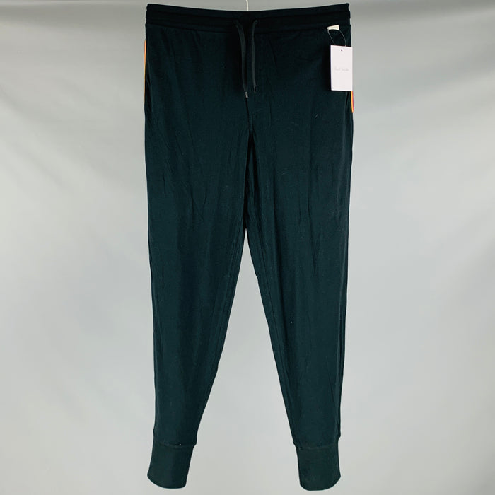 PAUL SMITH Talla L Pantalón deportivo de algodón azul marino Pantalones casuales