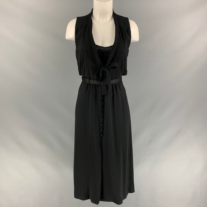 MARC JACOBS Talla 0 Vestido liso de acetato / viscosa negro