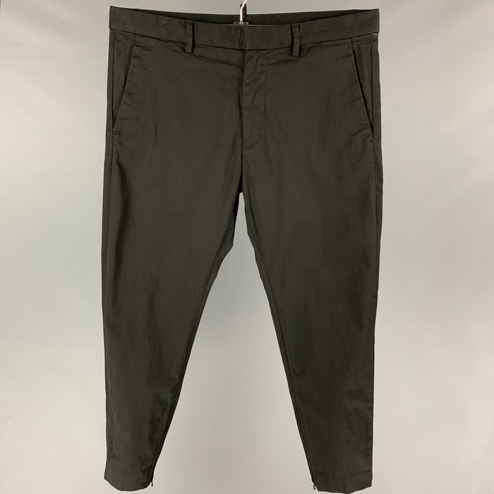 DSQUARED2 Size 36 Black Cotton Button Fly Dress Pants