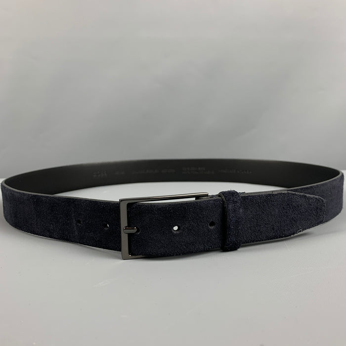 HUGO BOSS Size 38 Navy Suede Belt