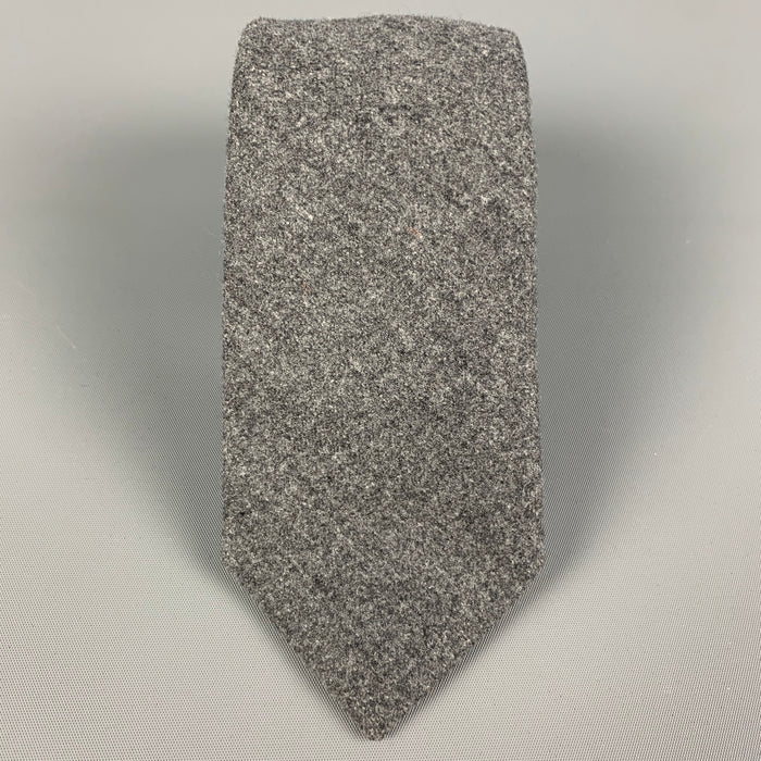 BRUNELLO CUCINELLI Grey Silk Cashmere Tie