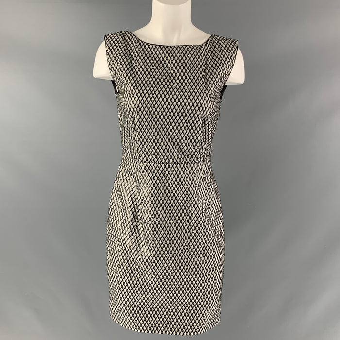 MARC JACOBS Size 0 Silver Grey Silk Sequined Shift Dress