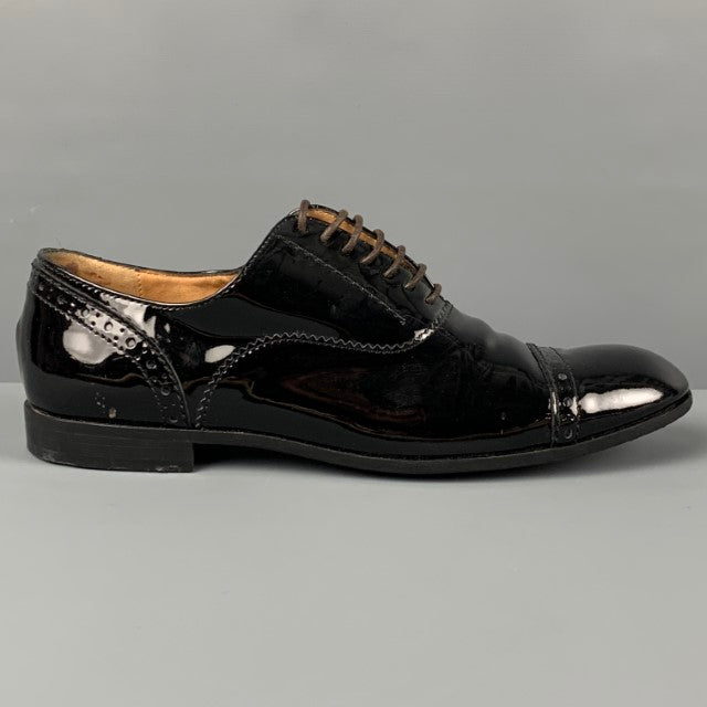 MARC by MARC JACOBS Size 8.5 Black Patent Leather Cap Toe Laces