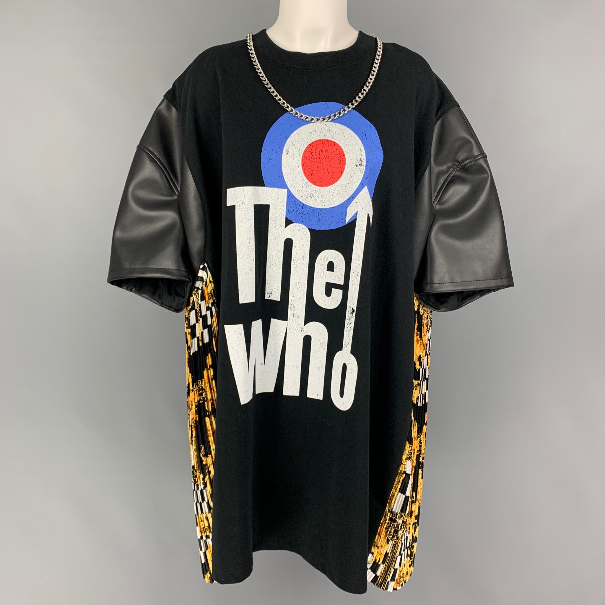 JUNYA WATANABE Size L Black Multi-Color Oversized The Who Chain Band T-shirt