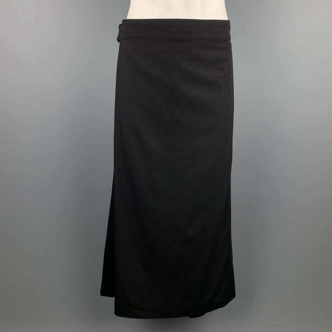Vintage JEAN PAUL GAULTIER Size 32 Black Wool Back Apron Dress Pants