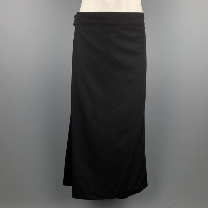 Vintage JEAN PAUL GAULTIER Size 32 Black Wool Back Apron Dress Pants