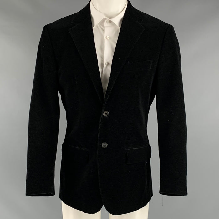 JIL SANDER Size 38 Black Corduroy Cotton Elastane Sport Coat