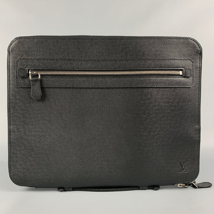 LOUIS VUITTON M32612 Black Canvas Leather Taige Vladmir Briefcase