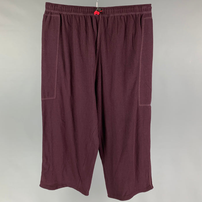 PAUL SMITH Size L Burgundy Cotton Sweatpants Casual Pants