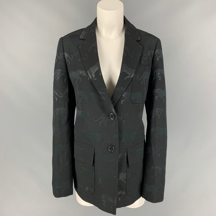 MARC by MARC JACOBS Size M Black Jacquard Polyester Blend Jacket Blazer