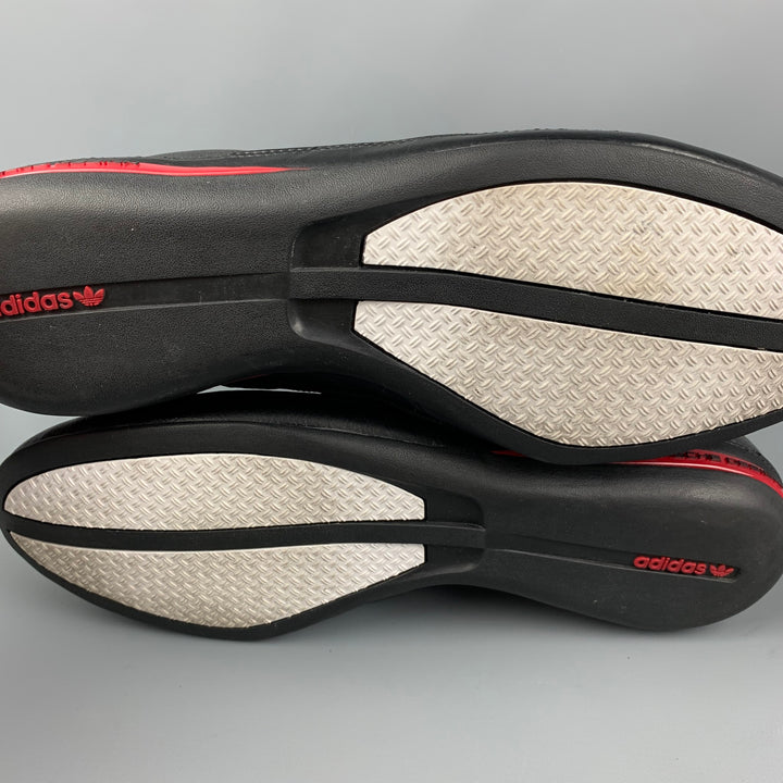PORSCHE DESIGN x ADIDAS Taille 9,5 Baskets à lacets en cuir blanc noir