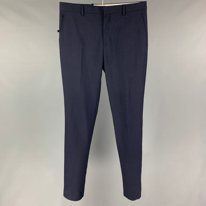 CALVIN KLEIN 205W39NYC x Andy Warhol Size 34 Navy Polyester Viscose Dress Pants