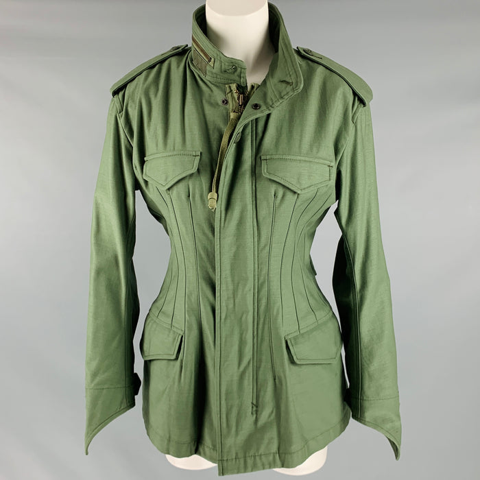 JUNYA WATANABE AW10 Runway Size L Green Cotton Military Coat