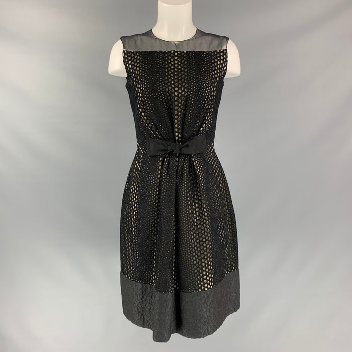 GIAMBATTISTA VALLI Size S Black Lace Dress