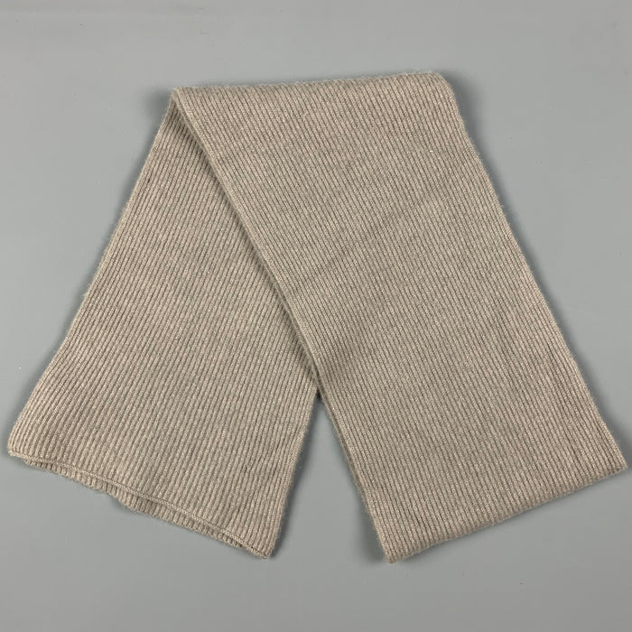 MARC JACOBS Gray Ribbed Cashmere Scarf