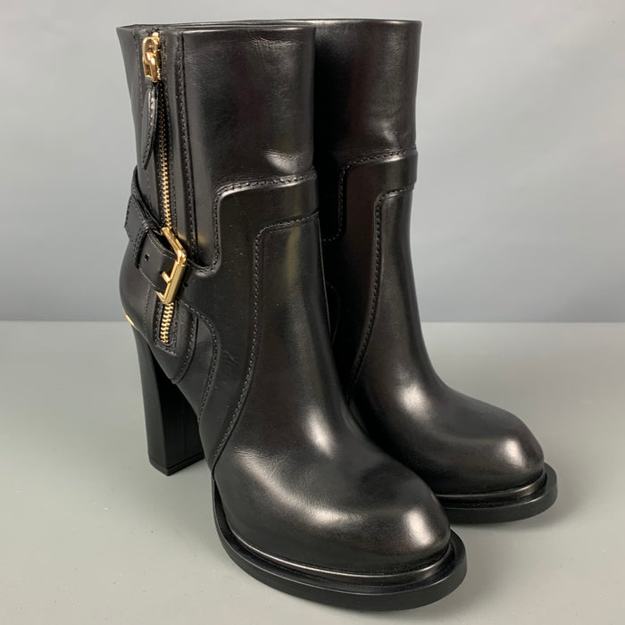 LOUIS VUITTON Talla 7 Botas de cuero negras