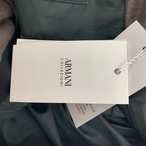 ARMANI COLLEZIONI Size 38 Dark Green Polyethylene Zip Up Water Repellent Jacket