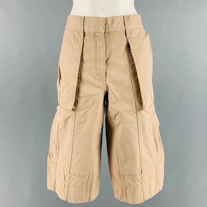 MARC JACOBS Size 10 Khaki Cotton Oversized Shorts